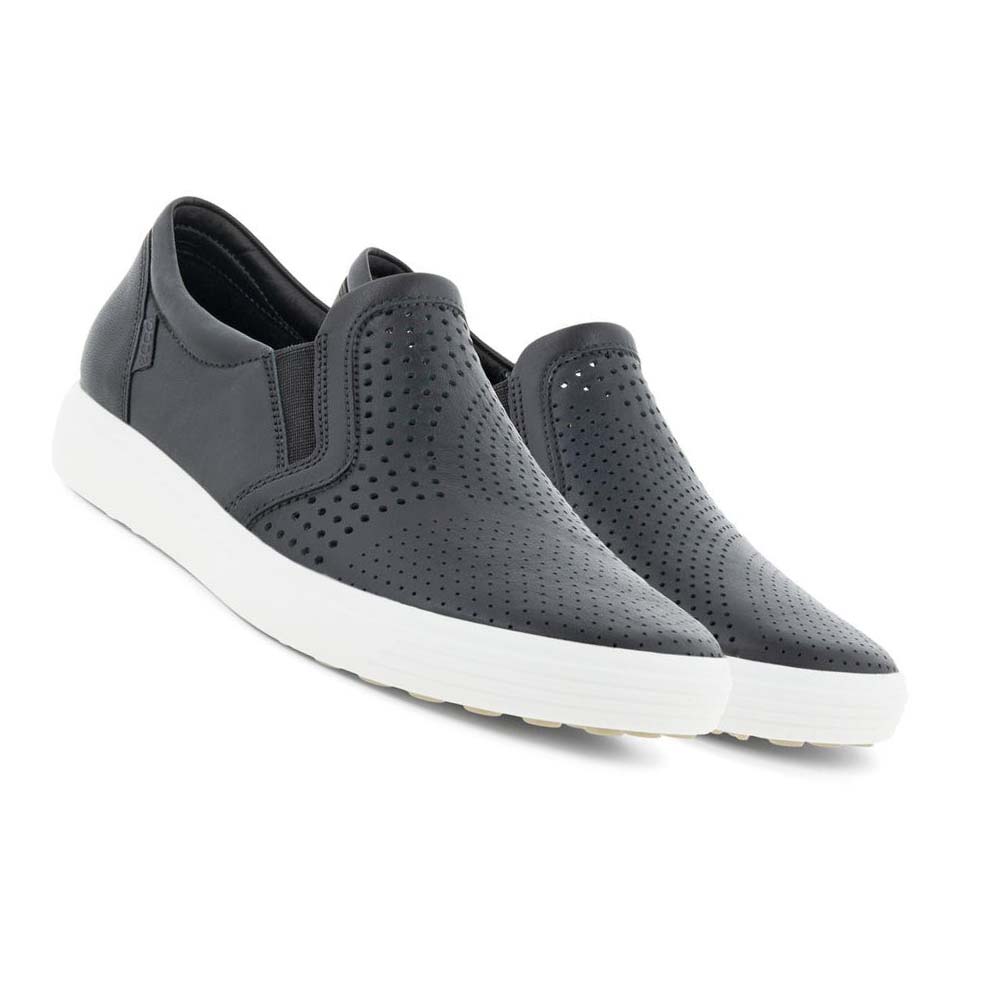 Women's Ecco Soft 7 Slip-on Casual Shoes Black | USA 77FDN